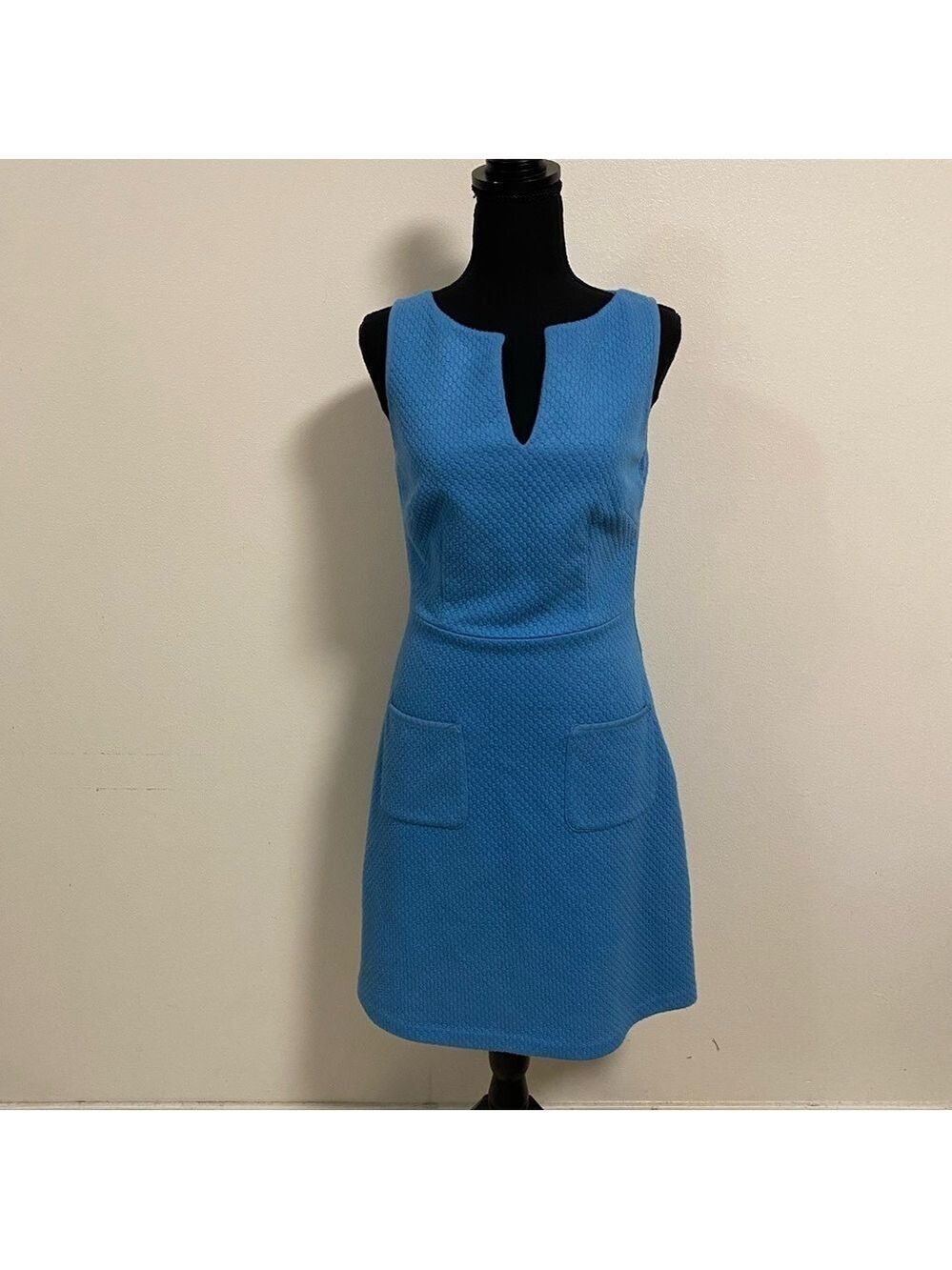 Boden Retro style sleeveless Sheath Dress Blue Size 6R